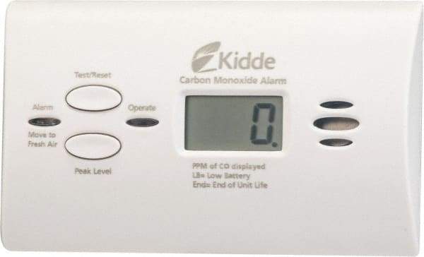 Kidde - CO Alarm - 85 dB Decibel Rating, AA Battery Included, Wall or Ceiling Mount, Electrochemical Sensor - Caliber Tooling