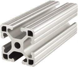 80/20 Inc. - 72 Inches Long x 1-1/2 Inches Wide x 1-1/2 Inches High, T Slotted Aluminum Extrusion - 0.8986 Square Inches, Clear Anodized Finish - Caliber Tooling