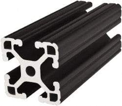 80/20 Inc. - 145 Inches Long x 1-1/2 Inches Wide x 3 Inches High, T Slotted Aluminum Extrusion - 1.7288 Square Inches, Black Anodized Finish - Caliber Tooling