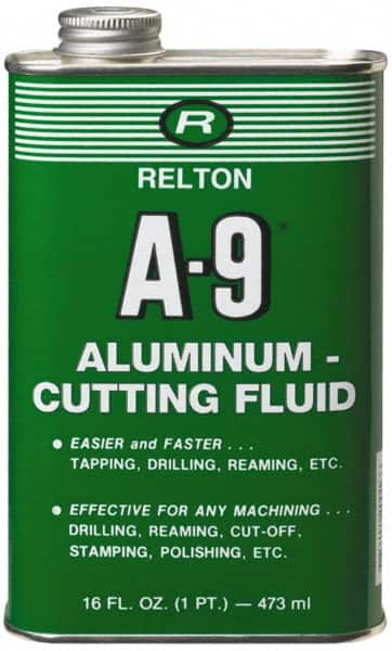 Relton - A-9, 1 Pt Bottle Cutting Fluid - Semisynthetic, For Broaching, Drilling, Milling, Reaming, Sawing, Tapping, Threading - Caliber Tooling