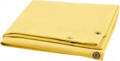 Steiner - 6' High x 6' Wide x 0.051" Thick Acrylic Coated Fiberglass Welding Blanket - Gold, Grommet - Caliber Tooling