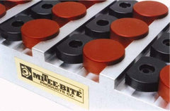 Mitee-Bite - 3/8" Mild Steel Hex, 5/8-11 Stud Thread, Symmetrical Hex Clamp - 35/64" Hex Height, 6,000 Lb Holding Force, Mild Steel Stud, 1-1/8" Long Thread, 100 Ft/Lb Torque, 4 Clamps - Caliber Tooling