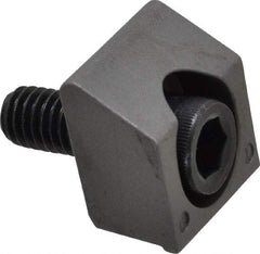 Mitee-Bite - 3/8-16 Screw Thread, 1" Wide x 1/4" High, Smooth Steel Standard Style Screw Mount Toe Clamp - 6,000 Lb Holding Force, 360" Lb Torque, 30 Lb Ft Torque, 23/32" Long Extension, 0.05" Throw, 4 Clamps in Package - Caliber Tooling