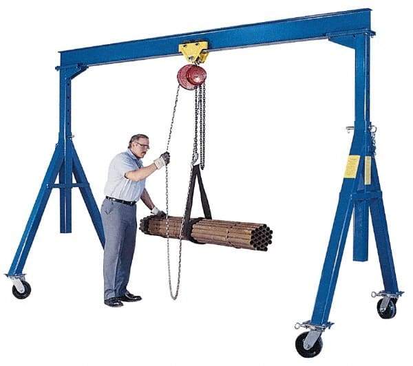 Vestil - 4,000 Lb Load Capacity, Steel Gantry Crane - 10' Span - Caliber Tooling