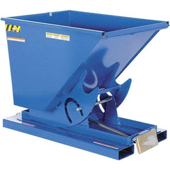 Vestil - 6,000 Lb Load Capacity, 0.5 Cu Yd, Steel Self-Dumping Hopper - 33-1/2" Wide x 52" Long x 38-1/2" High, Powder Coat Blue - Caliber Tooling