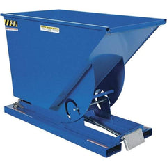 Vestil - 6,000 Lb Load Capacity, 0.75 Cu Yd, Steel Self-Dumping Hopper - 31-9/16" Wide x 61-1/8" Long x 42-3/4" High, Powder Coat Blue - Caliber Tooling