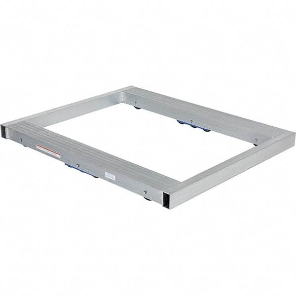 Vestil - 8,000 Lb Capacity Aluminum Pallet Dolly - 48" Long x 40" Wide x 4-1/4" High, 3" Wheels - Caliber Tooling