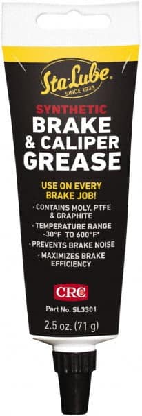 CRC - 2.5 oz Tube Synthetic High Temperature Grease - Black, High Temperature, 450°F Max Temp, NLGIG 2, - Caliber Tooling