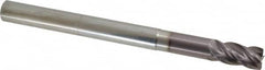 SGS - 1/2", 4 Flute, Single End, Solid Carbide, 0.03" Corner Radius End Mill - 6" OAL, Right Hand Flute, 1" LOC, Right Hand Cut, 2-1/4" Extended Reach - Caliber Tooling