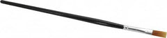 PRO-SOURCE - #6 Nylon Artist's Paint Brush - 1/4" Wide, 1/2" Bristle Length, 5-1/2" Wood Handle - Caliber Tooling