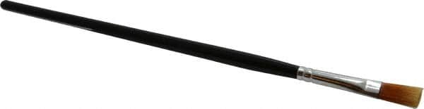 PRO-SOURCE - #8 Nylon Artist's Paint Brush - 5/16" Wide, 5/8" Bristle Length, 5-1/2" Wood Handle - Caliber Tooling