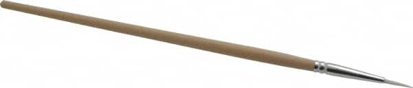 PRO-SOURCE - #2 Taklon Artist's Paint Brush - 3/32" Wide, 7/16" Bristle Length, 5-1/2" Wood Handle - Caliber Tooling