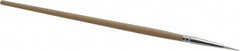 PRO-SOURCE - #2 Taklon Artist's Paint Brush - 3/32" Wide, 7/16" Bristle Length, 5-1/2" Wood Handle - Caliber Tooling