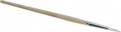 PRO-SOURCE - #6 Taklon Artist's Paint Brush - 3/16" Wide, 11/16" Bristle Length, 5-1/2" Wood Handle - Caliber Tooling