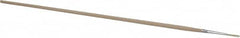 PRO-SOURCE - #0 Pig/Boar Artist's Paint Brush - 3/32" Wide, 1/2" Bristle Length, 9-1/2" Wood Handle - Caliber Tooling