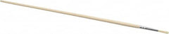 PRO-SOURCE - #1 Pig/Boar Artist's Paint Brush - 1/8" Wide, 11/16" Bristle Length, 9-1/2" Wood Handle - Caliber Tooling