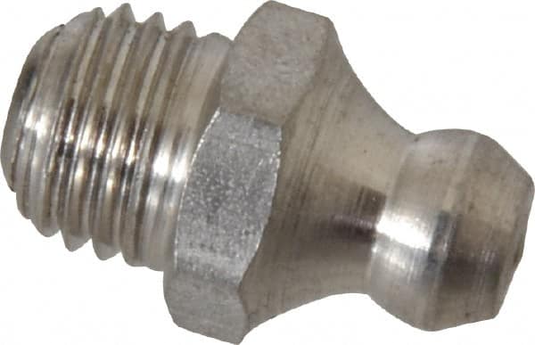 PRO-LUBE - Straight Head Angle, M8x1.0 Metric Stainless Steel Standard Grease Fitting - 9mm Hex - Caliber Tooling