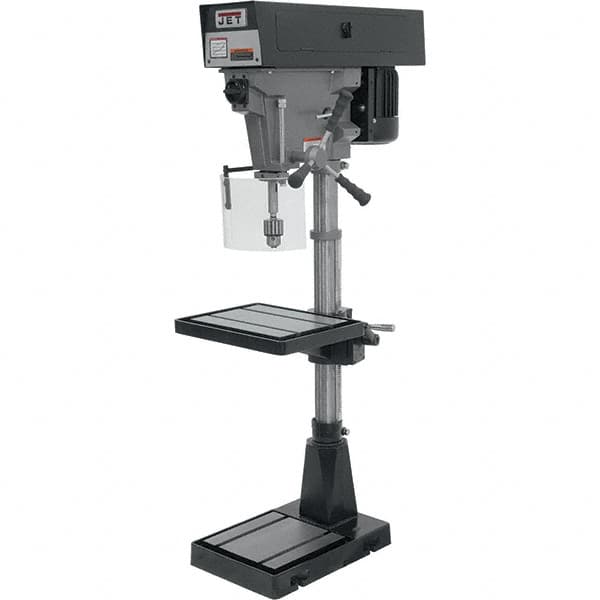 Jet - 15" Swing, Step Pulley Drill Press - 6 Speed, 1 hp, Single Phase - Caliber Tooling