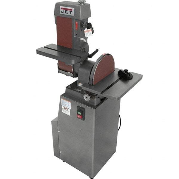 Jet - 48 Inch Long x 6 Inch Wide Belt, 12 Inch Diameter, Horizontal and Vertical Combination Sanding Machine - 2,850 Ft./min Belt Speed, 1-1/2 HP, Single Phase - Caliber Tooling