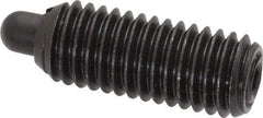 Vlier - 1/2-13, 1-1/4" Thread Length, 1/4" Plunger Projection, Steel Threaded Spring Plunger - 0.247 - 1/4" Max Plunger Diam, 1-1/4" Plunger Length, 6.6 Lb Init End Force, 17.4 Lb Final End Force - Caliber Tooling