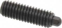 Vlier - 3/8-16, 1-1/8" Thread Length, 3/16" Plunger Projection, Steel Threaded Spring Plunger - 3/16 (Hex)" Max Plunger Diam, 1-1/8" Plunger Length, 2.8 Lb Init End Force, 7.2 Lb Final End Force, 3/16" Hex - Caliber Tooling