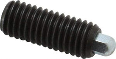 Vlier - 1/2-13, 1-1/4" Thread Length, 1/4" Plunger Projection, Steel Threaded Spring Plunger - 1/4 (Hex)" Max Plunger Diam, 1-1/4" Plunger Length, 2.7 Lb Init End Force, 9.3 Lb Final End Force, 1/4" Hex - Caliber Tooling