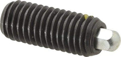 Vlier - 5/8-11, 1-1/2" Thread Length, 5/16" Plunger Projection, Steel Threaded Spring Plunger - 5/16 (Hex)" Max Plunger Diam, 1-1/2" Plunger Length, 3.5 Lb Init End Force, 10.5 Lb Final End Force, 5/16" Hex - Caliber Tooling