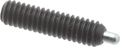 Vlier - 8-32, 5/8" Thread Length, 3/32" Plunger Projection, Steel Threaded Spring Plunger - 0.069 - 0.07" Max Plunger Diam, 5/8" Plunger Length, 0.7 Lb Init End Force, 2.3 Lb Final End Force, 0.063" Hex - Caliber Tooling