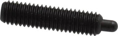 Vlier - 10-32, 3/4" Thread Length, 1/8" Plunger Projection, Steel Threaded Spring Plunger - 0.091 - 0.092" Max Plunger Diam, 3/4" Plunger Length, 2.9 Lb Init End Force, 11.1 Lb Final End Force, 0.063" Hex - Caliber Tooling