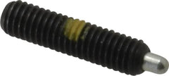 Vlier - 10-32, 3/4" Thread Length, 1/8" Plunger Projection, Steel Threaded Spring Plunger - 0.091 - 0.092" Max Plunger Diam, 3/4" Plunger Length, 1.3 Lb Init End Force, 2.7 Lb Final End Force, 0.063" Hex - Caliber Tooling