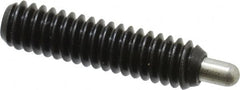 Vlier - 1/4-20, 1" Thread Length, 3/16" Plunger Projection, Steel Threaded Spring Plunger - 0.117 - 0.118" Max Plunger Diam, 1" Plunger Length, 1 Lb Init End Force, 4 Lb Final End Force, 0.079" Hex - Caliber Tooling