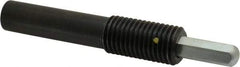 Vlier - 1-8, 2" Thread Length, 1-1/2" Plunger Projection, Steel Threaded Spring Plunger - 0.5000 (Hex)" Max Plunger Diam, Long, 7" Plunger Length, 4 Lb Init End Force, 31 Lb Final End Force, 0.5" Hex - Caliber Tooling