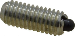 Vlier - 10-32, 0.468" Thread Length, 0.065" Plunger Projection, Steel Threaded Spring Plunger - 0.093" Max Plunger Diam, 0.468" Plunger Length, 1.75 Lb Init End Force, 6.25 Lb Final End Force - Caliber Tooling