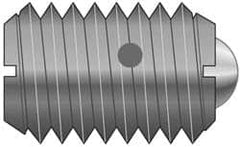 Gibraltar - M12x1.75, 8mm Ball Diam, 22mm Body Length, 2.5mm Max Ball Reach, Threaded Ball Plunger - Stainless Steel Body, Stainless Steel Ball, 6.75 Lb Initial End Force, 12.36 Lb Final End Force, Locking Element - Caliber Tooling