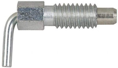 Vlier - 1/4-20, 1/2" Thread Length, 0.16" Plunger Diam, 0.12 Lb Init to 0.5 Lb Final End Force, Stainless Steel L Handle Plunger - 3/4" Body Length, 1/2" Length Under Head, Locking Element, 0.2" Plunger Projection - Caliber Tooling