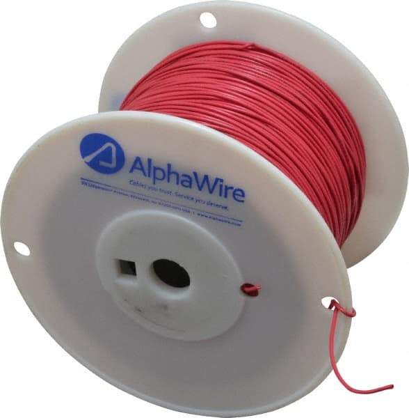 Alpha Wire - 20 AWG, 10 Strand, 305 m OAL, Tinned Copper Hook Up Wire - Red PVC Jacket, 0.069" Diam - Caliber Tooling