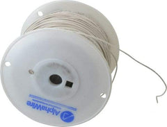 Alpha Wire - 18 AWG, 1 Strand, 305 m OAL, Tinned Copper Hook Up Wire - White PVC Jacket, 0.072" Diam - Caliber Tooling