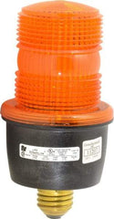 Federal Signal Corp - 120 VAC, 4X NEMA Rated, Strobe Tube, Amber, Low Profile Mini Strobe Light - 65 to 95 Flashes per min, 3-1/8 Inch Diameter, 6.1 Inch High, IP66 Ingress Rating, Screw Mount - Caliber Tooling