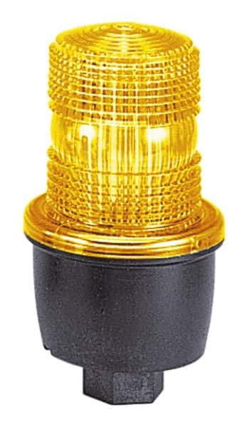 Federal Signal Corp - 12 to 48 VDC, 4X NEMA Rated, Strobe Tube, Green, Low Profile Mini Strobe Light - 65 to 95 Flashes per min, 1/2 Inch Pipe, 3-1/8 Inch Diameter, 5.7 Inch High, IP66 Ingress Rating, Pipe Mount - Caliber Tooling