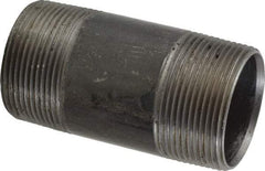 B&K Mueller - Schedule 40, 1-1/2" Diam x 3-1/2" Long Steel Black Pipe Nipple - Threaded - Caliber Tooling