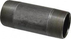 B&K Mueller - Schedule 40, 1-1/2" Diam x 4-1/2" Long Steel Black Pipe Nipple - Threaded - Caliber Tooling