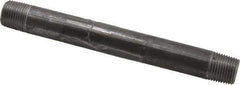 B&K Mueller - Schedule 40, 1/2" Diam x 7" Long Steel Black Pipe Nipple - Threaded - Caliber Tooling