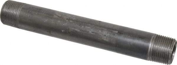 B&K Mueller - Schedule 40, 3/4" Diam x 7" Long Steel Black Pipe Nipple - Threaded - Caliber Tooling