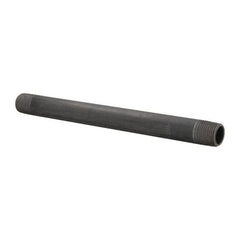 B&K Mueller - Schedule 40, 1/2" Diam x 9" Long Steel Black Pipe Nipple - Threaded - Caliber Tooling