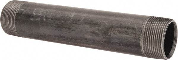 B&K Mueller - Schedule 40, 1-1/2" Diam x 9" Long Steel Black Pipe Nipple - Threaded - Caliber Tooling