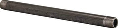 B&K Mueller - Schedule 40, 1/2" Diam x 11" Long Steel Black Pipe Nipple - Threaded - Caliber Tooling