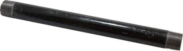 B&K Mueller - Schedule 40, 3/4" Diam x 11" Long Steel Black Pipe Nipple - Threaded - Caliber Tooling