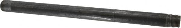 B&K Mueller - Schedule 40, 1/2" Diam x 12" Long Steel Black Pipe Nipple - Threaded - Caliber Tooling