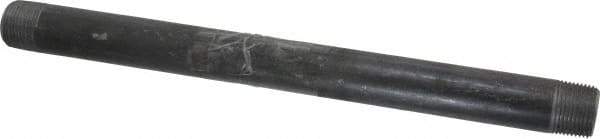 B&K Mueller - Schedule 40, 3/4" Diam x 12" Long Steel Black Pipe Nipple - Threaded - Caliber Tooling