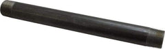 B&K Mueller - Schedule 40, 1" Diam x 12" Long Steel Black Pipe Nipple - Threaded - Caliber Tooling